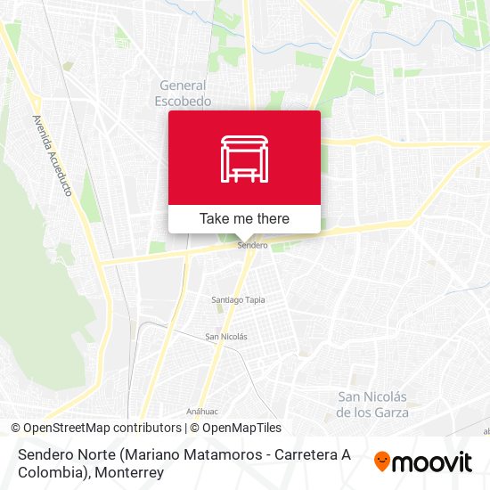 Sendero Norte (Mariano Matamoros - Carretera A Colombia) map