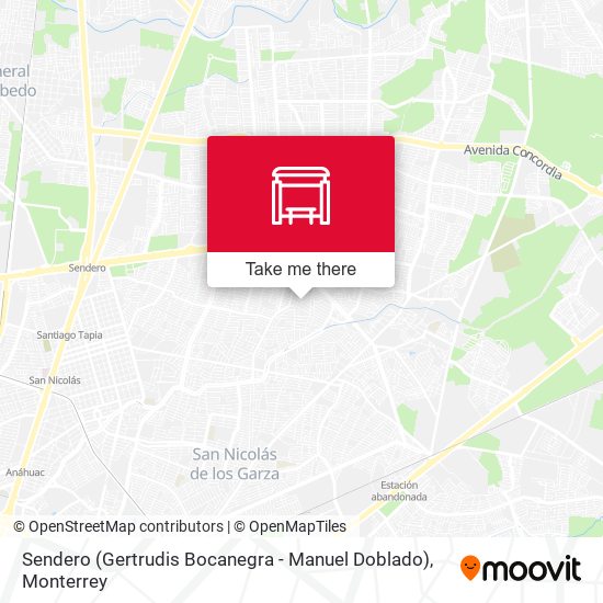 Mapa de Sendero (Gertrudis Bocanegra - Manuel Doblado)