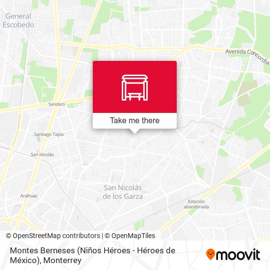 Montes Berneses (Niños Héroes - Héroes de México) map