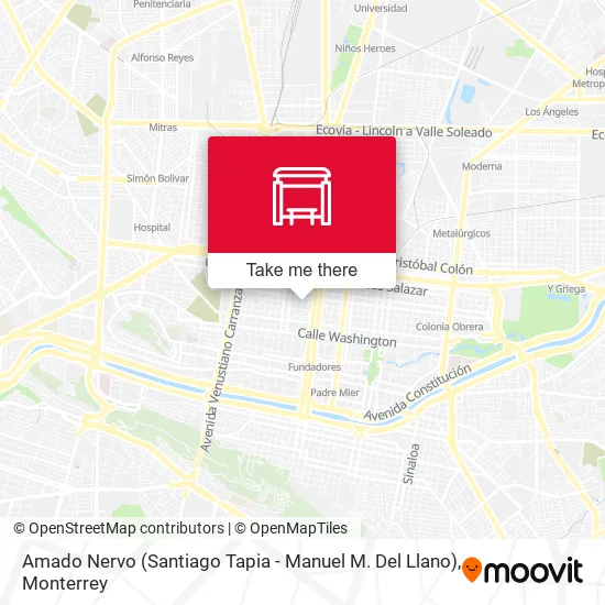 Mapa de Amado Nervo (Santiago Tapia - Manuel M. Del Llano)