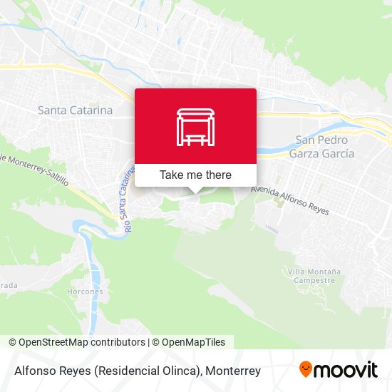 Mapa de Alfonso Reyes (Residencial Olinca)