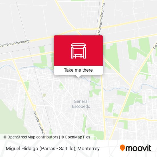 Miguel Hidalgo (Parras - Saltillo) map