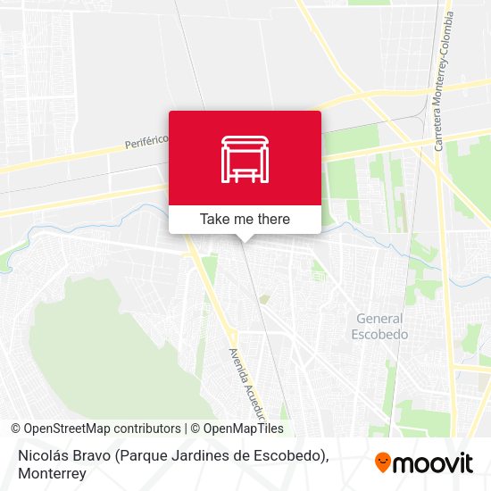 Mapa de Nicolás Bravo (Parque Jardines de Escobedo)