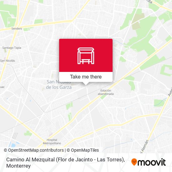 Camino Al Mezquital (Flor de Jacinto - Las Torres) map