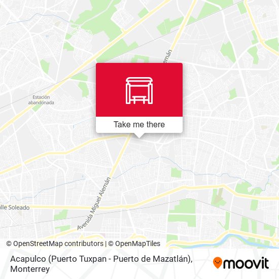 Mapa de Acapulco (Puerto Tuxpan - Puerto de Mazatlán)