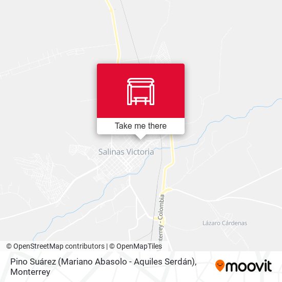 Pino Suárez (Mariano Abasolo - Aquiles Serdán) map