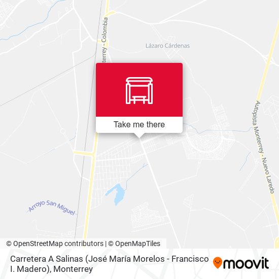 Carretera A Salinas (José María Morelos - Francisco I. Madero) map