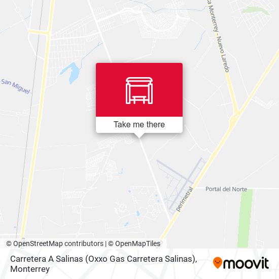 Mapa de Carretera A Salinas (Oxxo Gas Carretera Salinas)