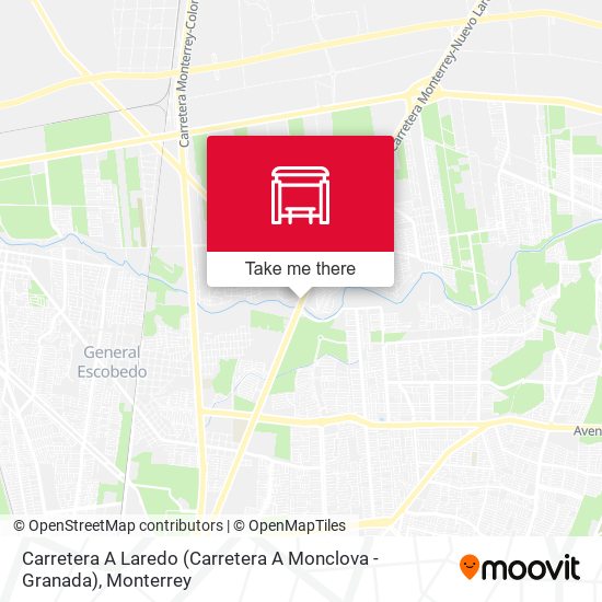 Carretera A Laredo (Carretera A Monclova - Granada) map