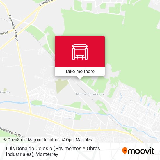 Luis Donaldo Colosio (Pavimentos Y Obras Industriales) map