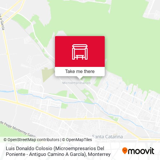 Luis Donaldo Colosio (Microempresarios Del Poniente - Antiguo Camino A García) map