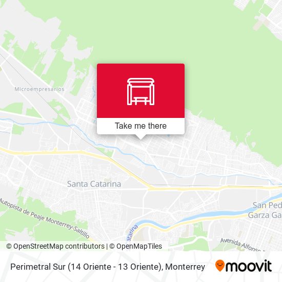 Perimetral Sur (14 Oriente - 13 Oriente) map