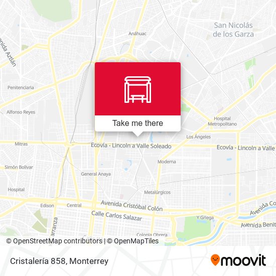 Cristalería 858 map