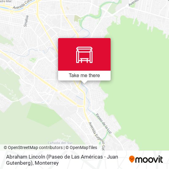 Abraham Lincoln (Paseo de Las Américas - Juan Gutenberg) map