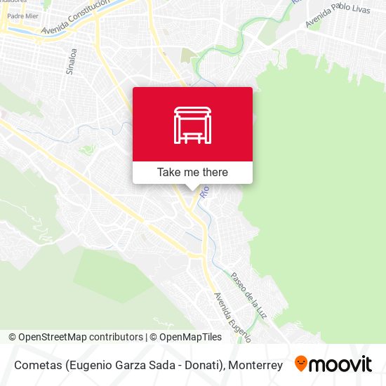Cometas (Eugenio Garza Sada - Donati) map