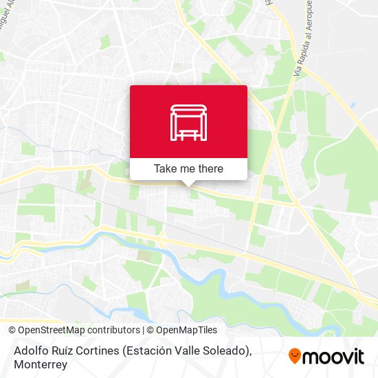 Mapa de Adolfo Ruíz Cortines (Estación Valle Soleado)
