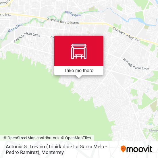 Antonia G. Treviño (Trinidad de La Garza Melo - Pedro Ramírez) map