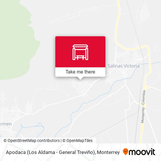 Apodaca (Los Aldama - General Treviño) map