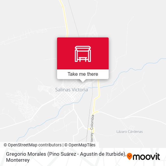 Mapa de Gregorio Morales (Pino Suárez - Agustín de Iturbide)