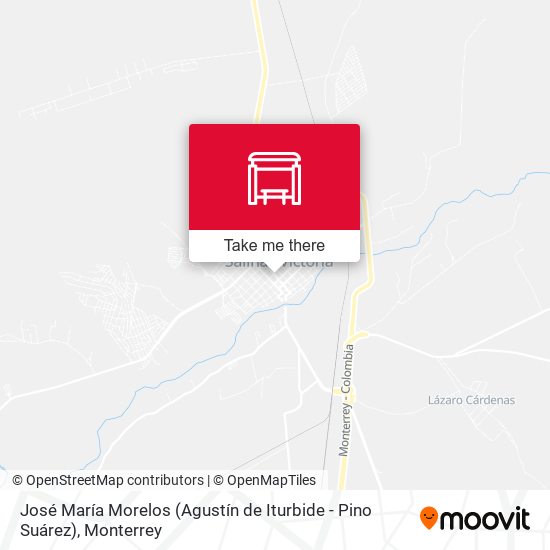 Mapa de José María Morelos (Agustín de Iturbide - Pino Suárez)