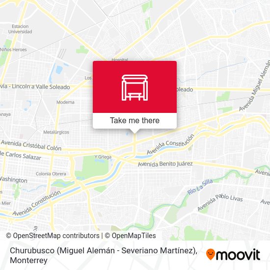 Churubusco (Miguel Alemán - Severiano Martínez) map