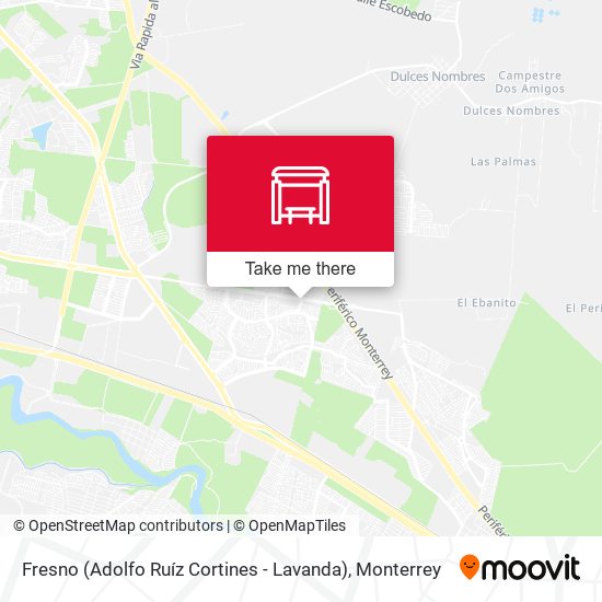 Mapa de Fresno (Adolfo Ruíz Cortines - Lavanda)