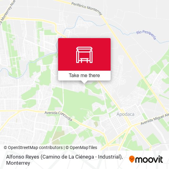 Alfonso Reyes (Camino de La Ciénega - Industrial) map