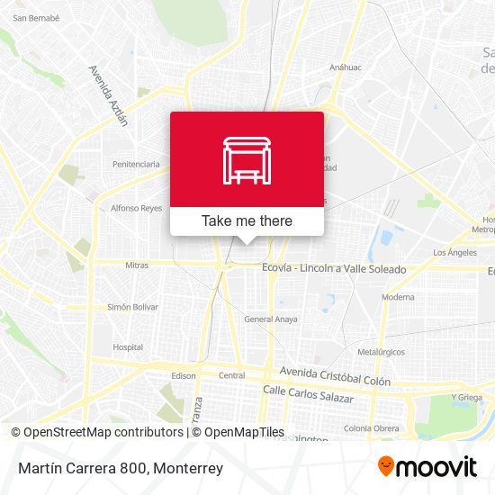Martín Carrera 800 map