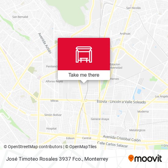 José Timoteo Rosales 3937 Fco. map