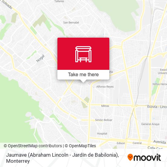 Mapa de Jaumave (Abraham Lincoln - Jardín de Babilonia)