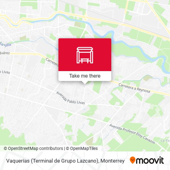 Mapa de Vaquerías (Terminal de Grupo Lazcano)