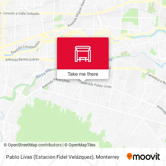 Mapa de Pablo Livas (Estación Fidel Velázquez)