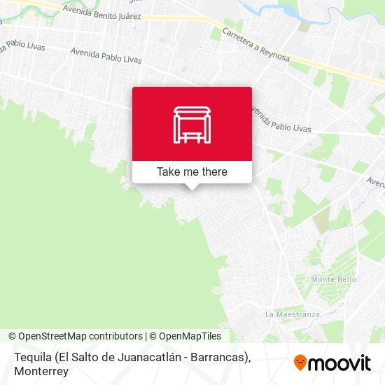 Mapa de Tequila (El Salto de Juanacatlán - Barrancas)