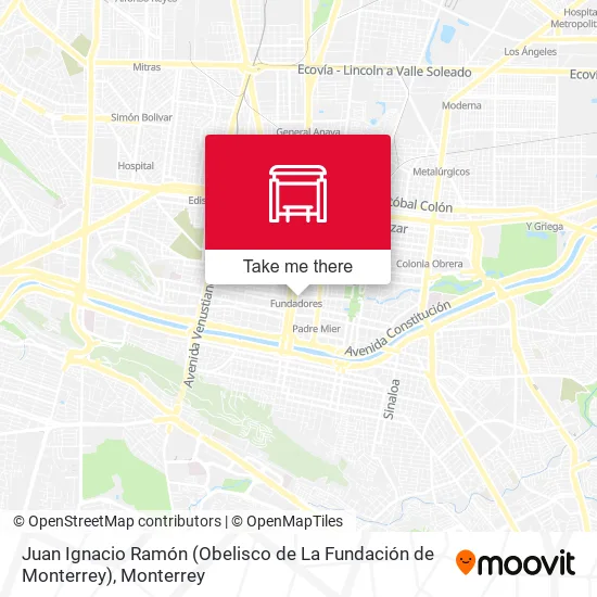 Mapa de Juan Ignacio Ramón (Obelisco de La Fundación de Monterrey)