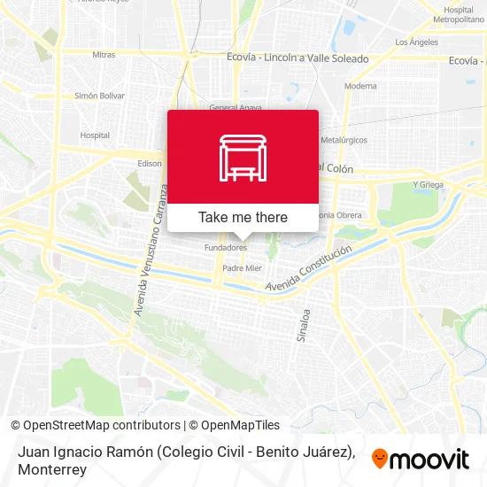 Mapa de Juan Ignacio Ramón (Colegio Civil - Benito Juárez)