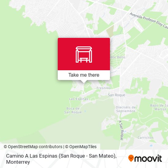Camino A Las Espinas (San Roque - San Mateo) map