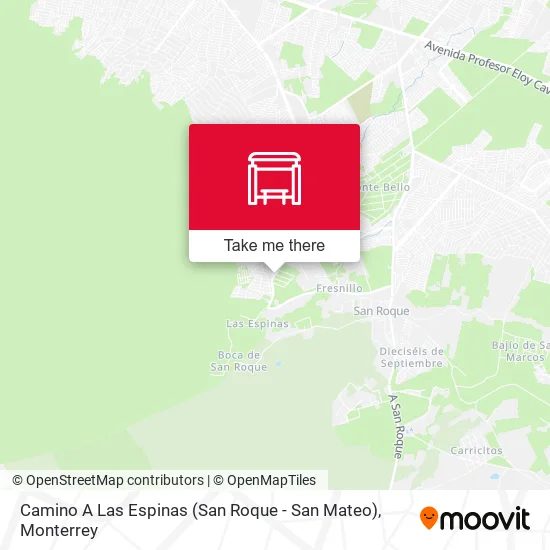 Camino A Las Espinas (San Roque - San Mateo) map