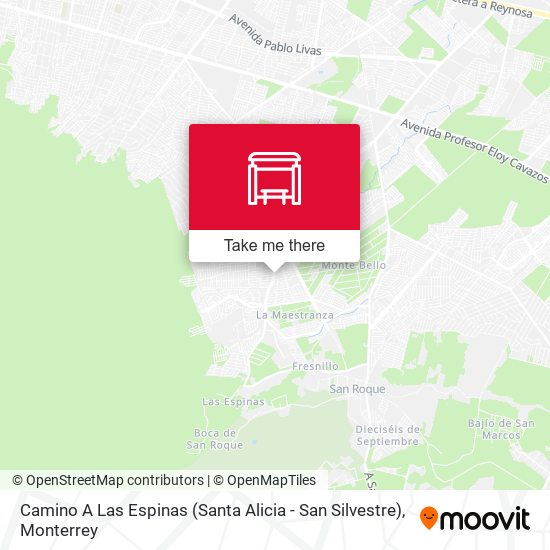 Camino A Las Espinas (Santa Alicia - San Silvestre) map