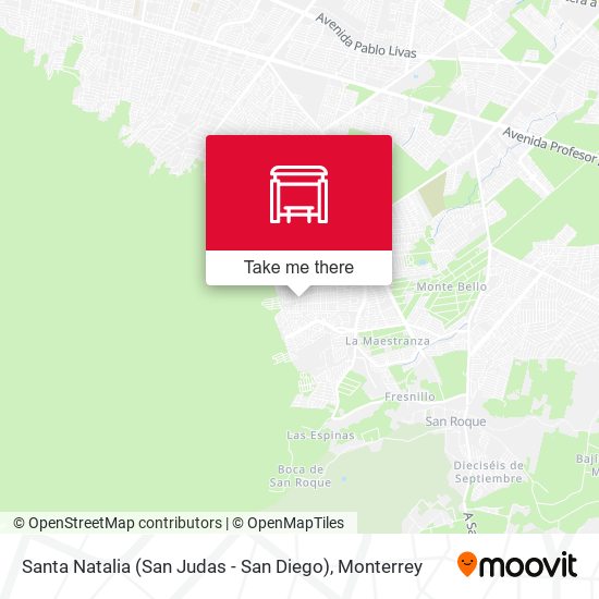 Mapa de Santa Natalia (San Judas - San Diego)