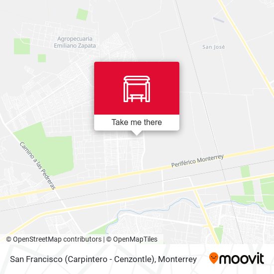 Mapa de San Francisco (Carpintero - Cenzontle)