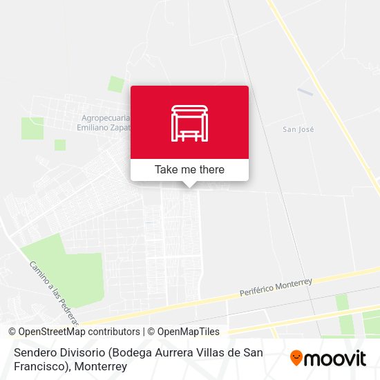 Sendero Divisorio (Bodega Aurrera Villas de San Francisco) map