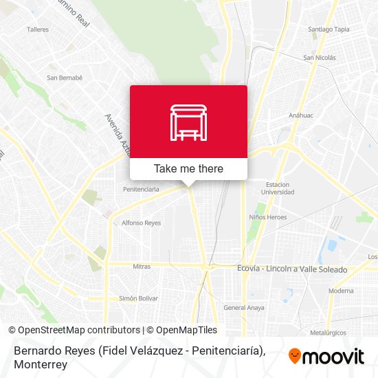 Mapa de Bernardo Reyes (Fidel Velázquez - Penitenciaría)