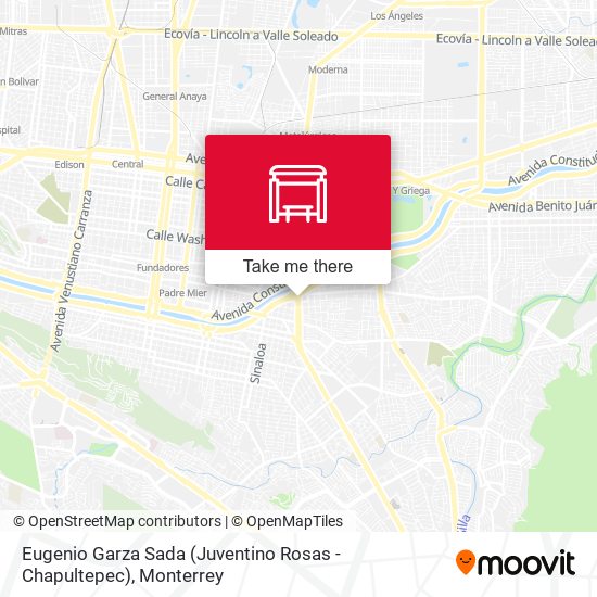 Mapa de Eugenio Garza Sada (Juventino Rosas - Chapultepec)