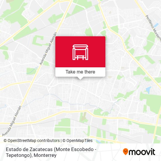 Estado de Zacatecas (Monte Escobedo - Tepetongo) map