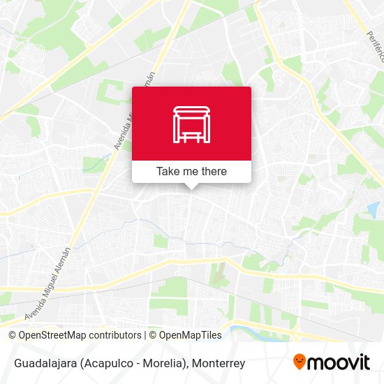 Guadalajara (Acapulco - Morelia) map