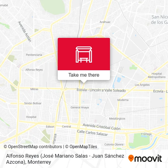 Mapa de Alfonso Reyes (José Mariano Salas - Juan Sánchez Azcona)
