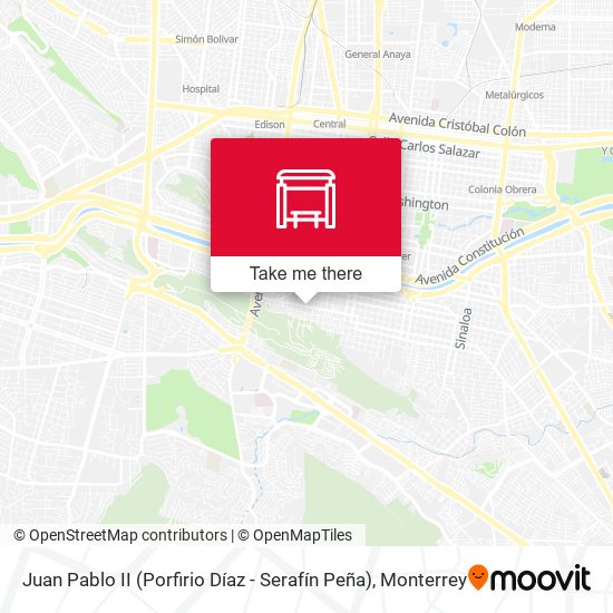 Juan Pablo II (Porfirio Díaz - Serafín Peña) map