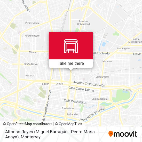 Mapa de Alfonso Reyes (Miguel Barragán - Pedro María Anaya)
