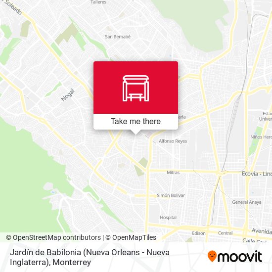 Jardín de Babilonia (Nueva Orleans - Nueva Inglaterra) map