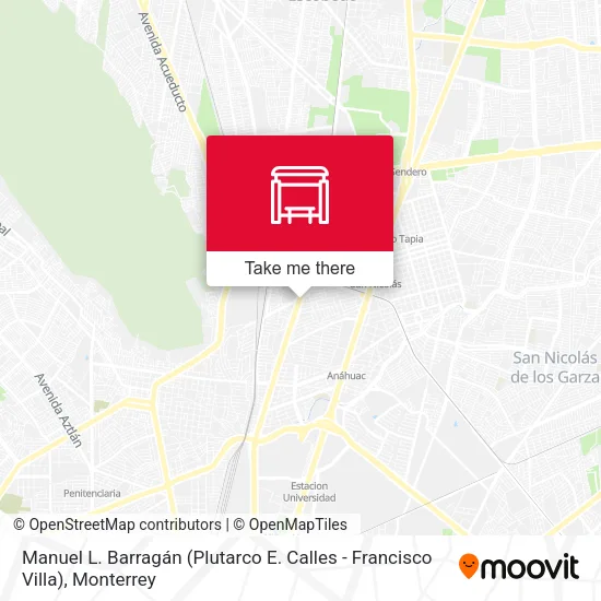 Mapa de Manuel L. Barragán (Plutarco E. Calles - Francisco Villa)
